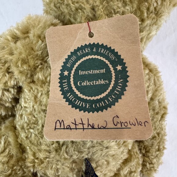 Boyds Mathew Growler Teddy Bear Plush Stuffed Animal w Tags Voice Fully Jointed - Picture 6 of 8